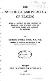 Szybkie czytanie - pierwsze publikacje: The psychology and pedagogy of reading - okładka książki